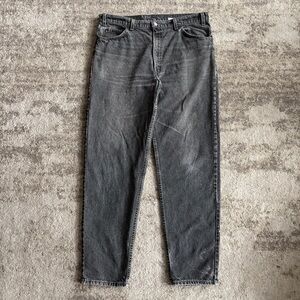 Faded Vintage 90s Levi’s 550 Orange Tab Charcoal Relaxed Fit Tapered Legs USA